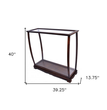 14" Silver And Clear Glass Standard Display Stand - FurniFindUSA