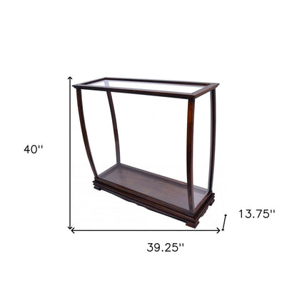 14" Silver And Clear Glass Standard Display Stand HomeRoots