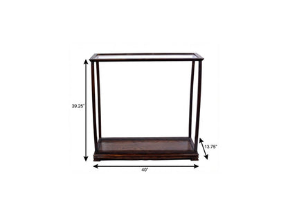 14" Silver And Clear Glass Standard Display Stand HomeRoots