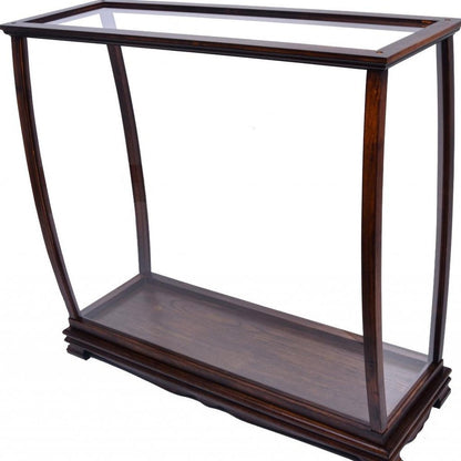 14" Silver And Clear Glass Standard Display Stand HomeRoots
