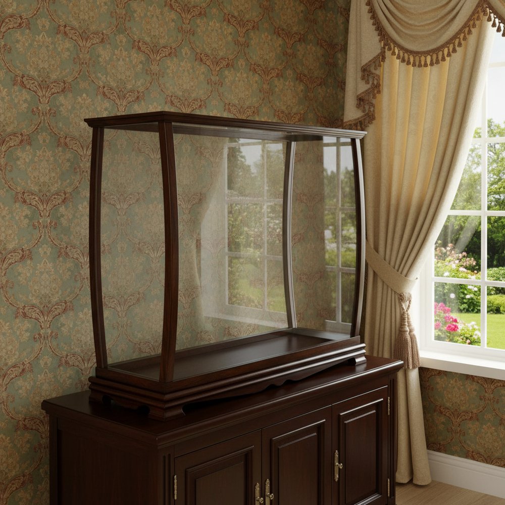 14" Silver And Clear Glass Standard Display Stand HomeRoots