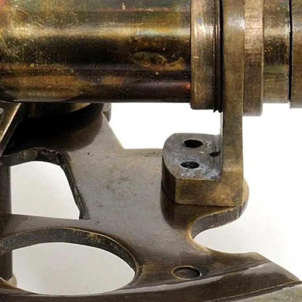 4" X 4" X 2.5" Nautical Sextant In Leather Case Small HomeRoots