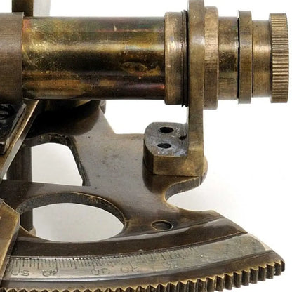 4" X 4" X 2.5" Nautical Sextant In Leather Case Small HomeRoots