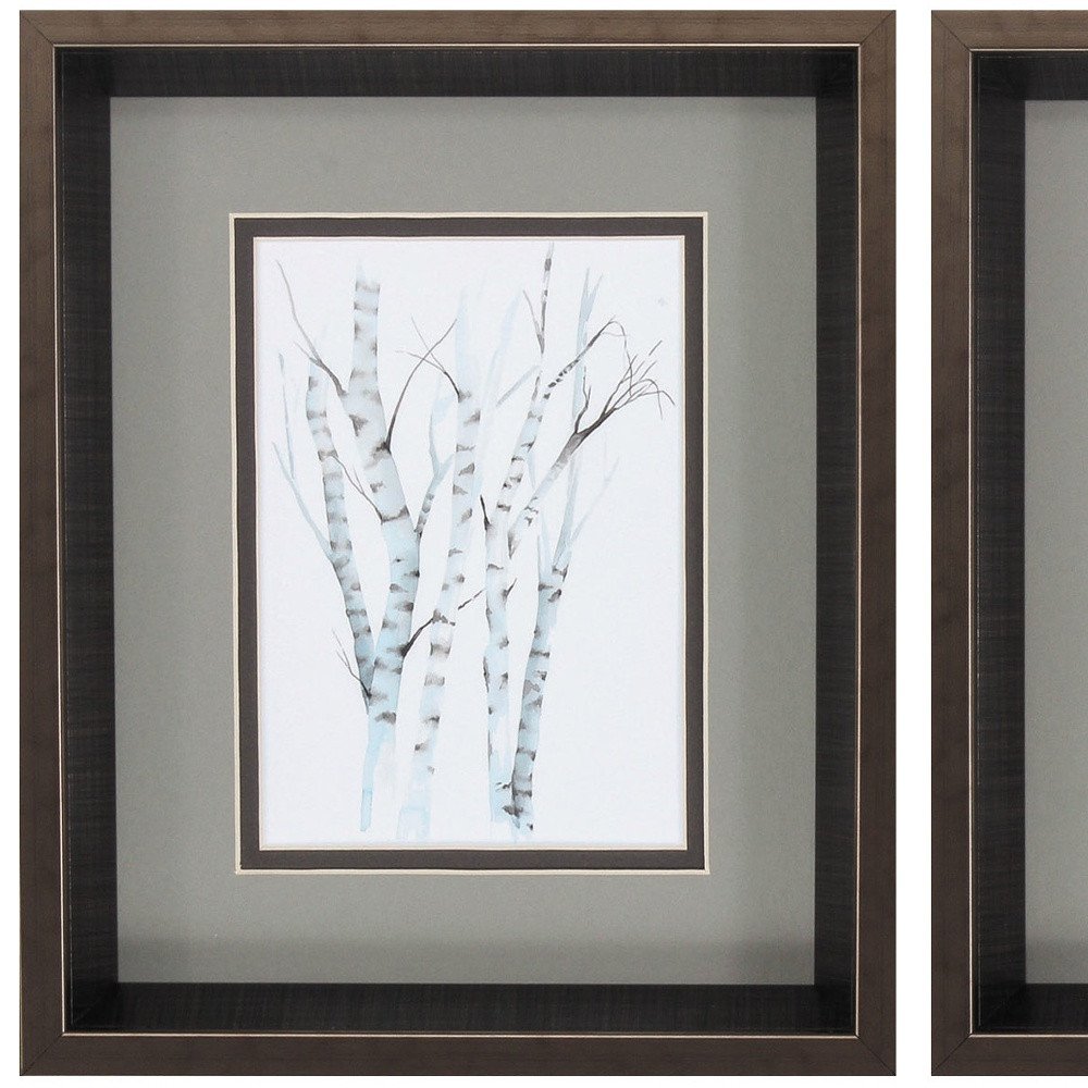 10" X 12" Brushed Silver Frame Aquarelle Birches (Set Of 2) — view 3