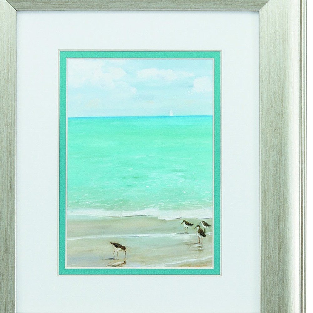 11" X 13" Brushed Silver Frame Sunday At The Shore (Set Of 2) — view 2