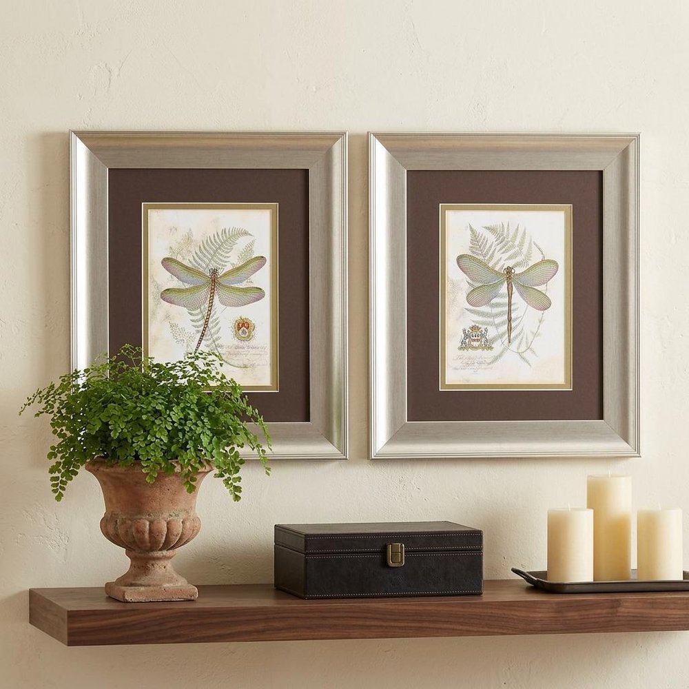 11" X 13" Brushed Silver Frame Dragonfly (Set Of 2) — view 4