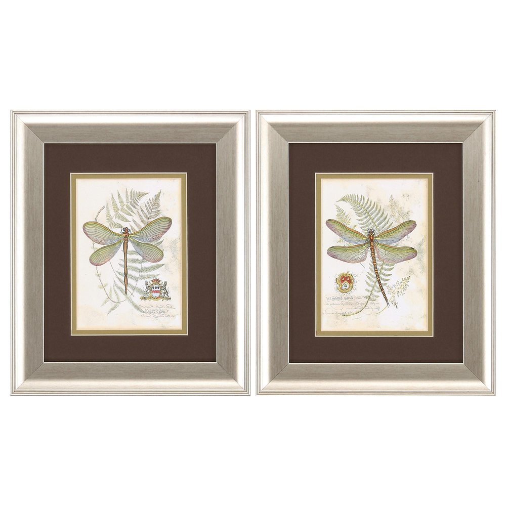 11" X 13" Brushed Silver Frame Dragonfly (Set Of 2) — view 3