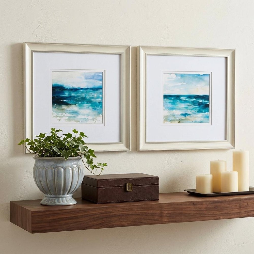 12" X 12" Champagne Gold Color Frame  Ocean Break (Set Of 2) — view 4