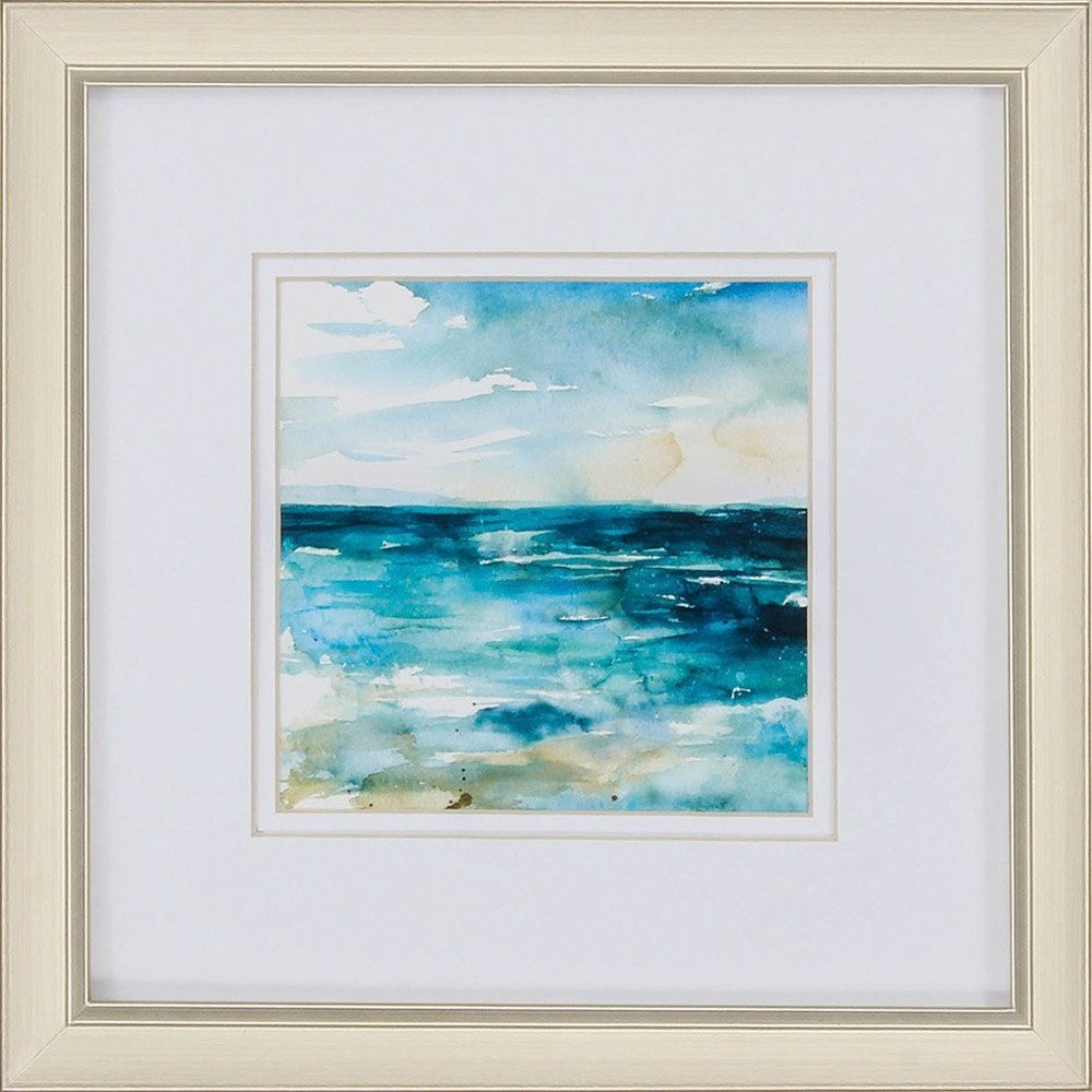 12" X 12" Champagne Gold Color Frame  Ocean Break (Set Of 2) — view 3