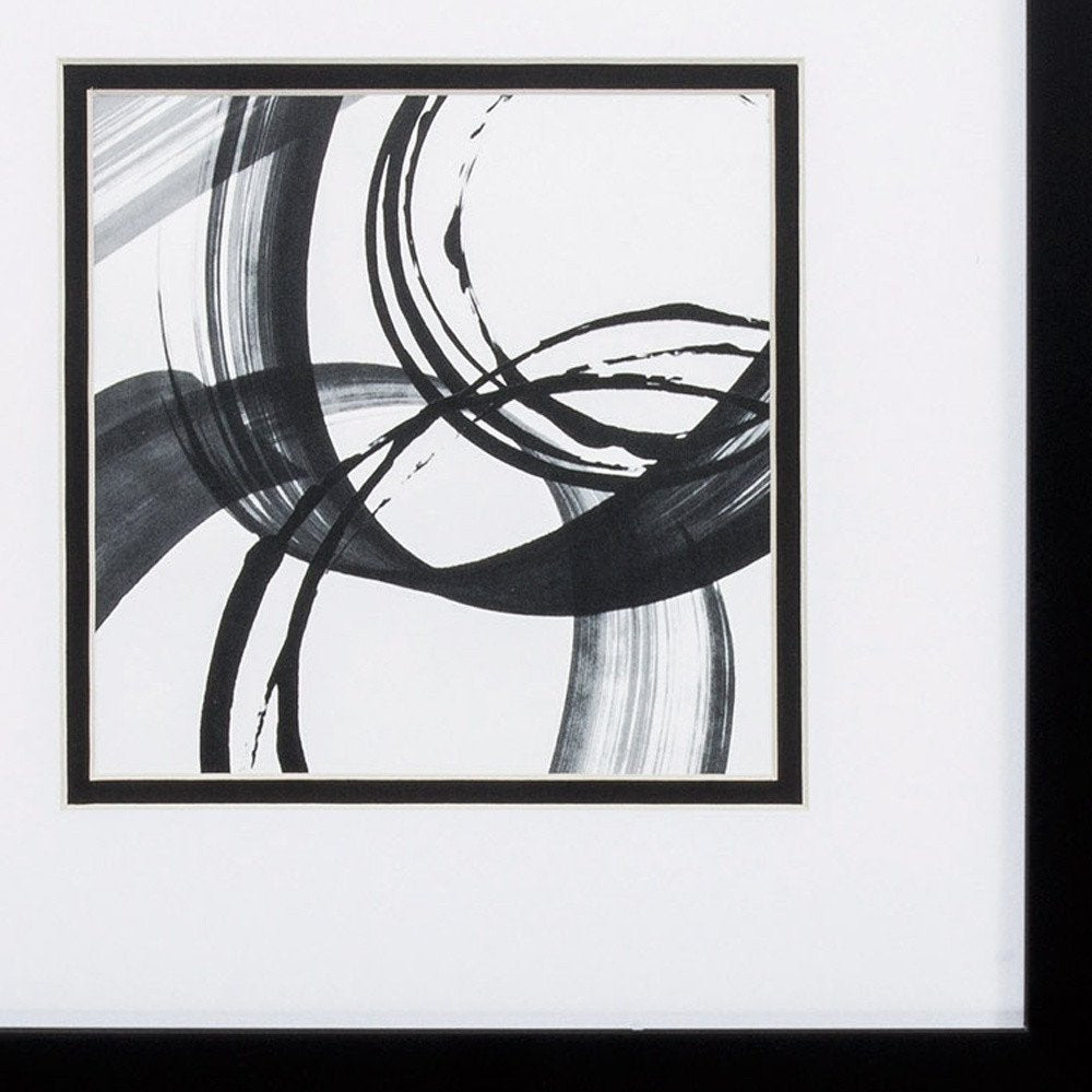 11" X 11" Silver Frame Black Rings (Set Of 2) — view 2