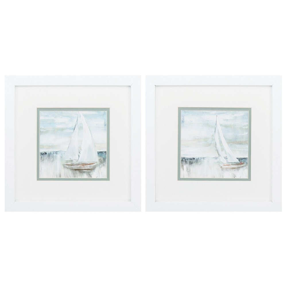 11" X 11" Matte White Frame Soft Sail (Set Of 2) — view 1