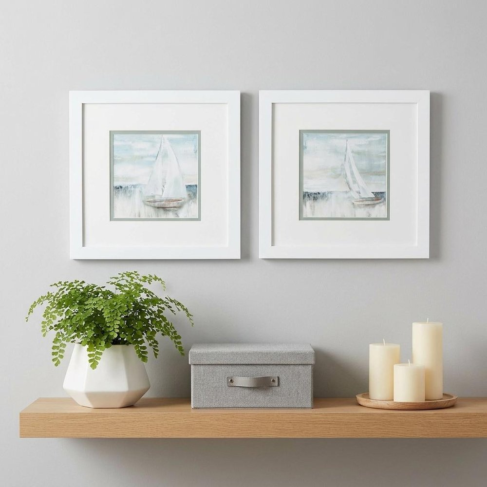 11" X 11" Matte White Frame Soft Sail (Set Of 2) — view 4