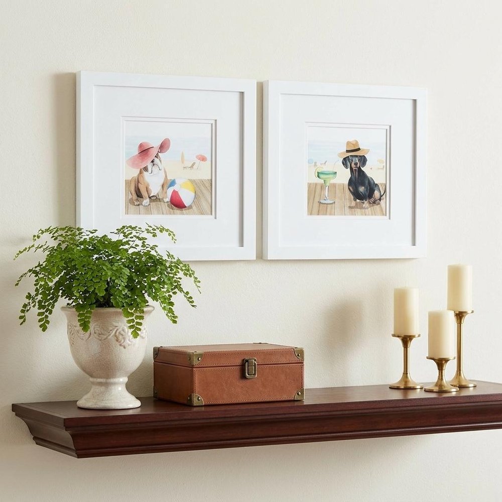 11" X 11" Matte White Frame Lets Go Boardwalk (Set Of 2) — view 3
