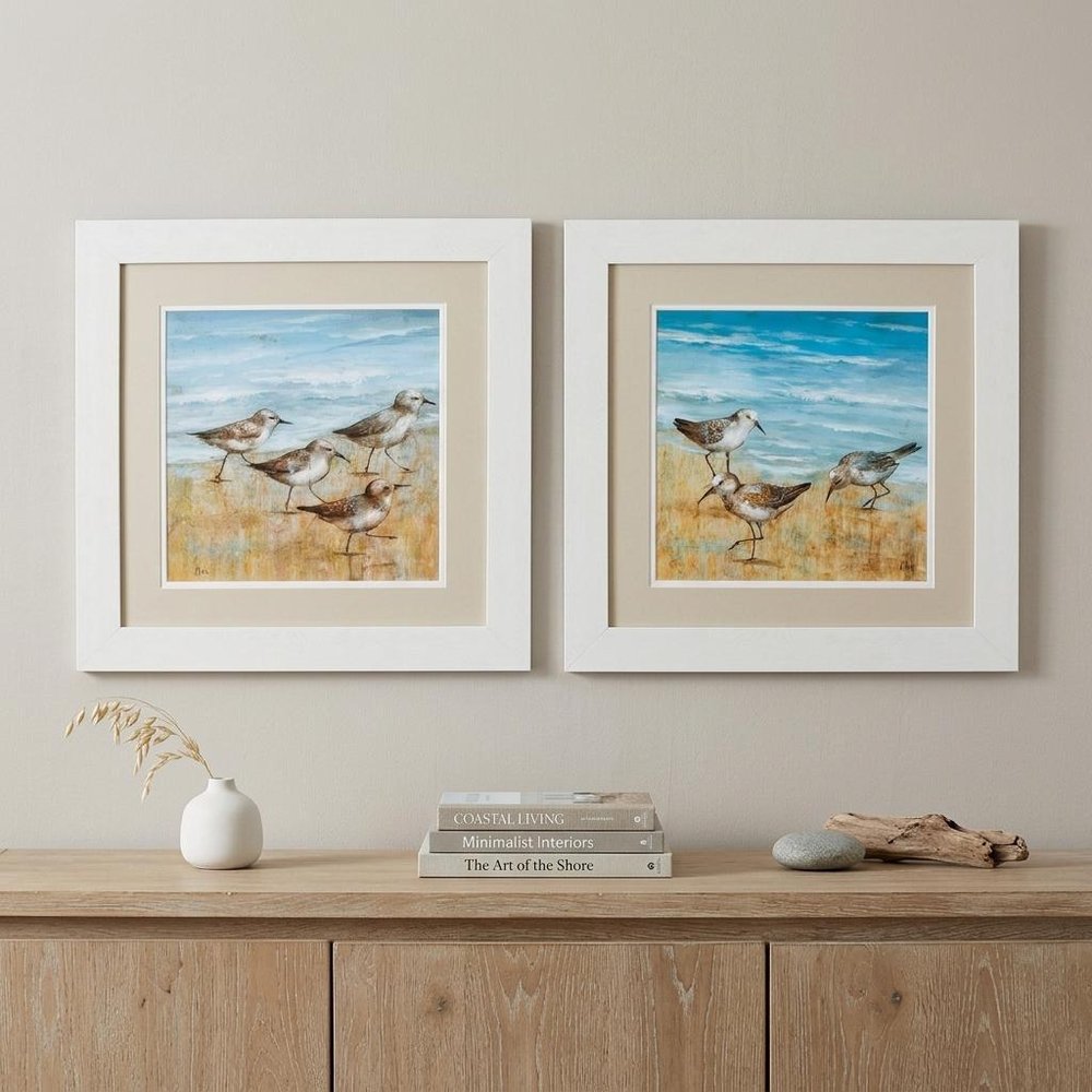 19" X 19" White Frame Sandpipers (Set Of 2) — view 4
