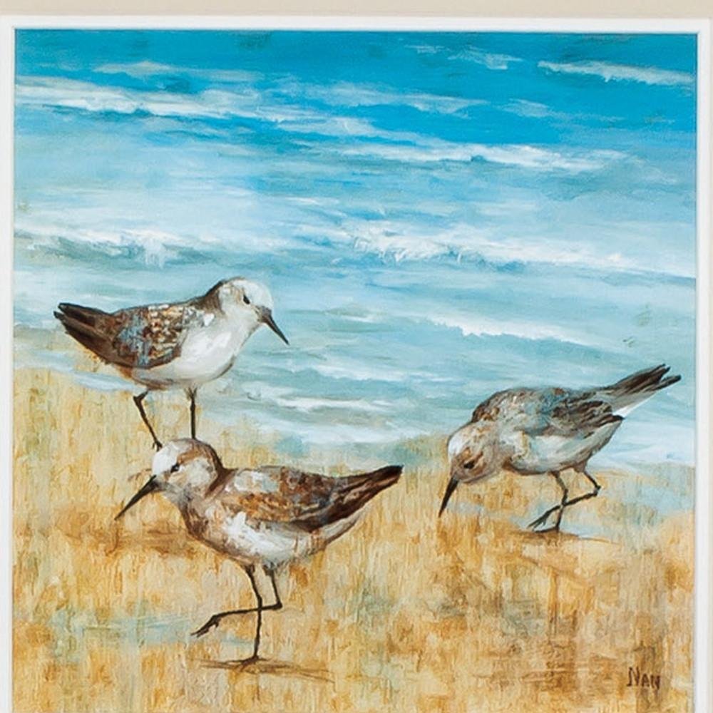 19" X 19" White Frame Sandpipers (Set Of 2) — view 2