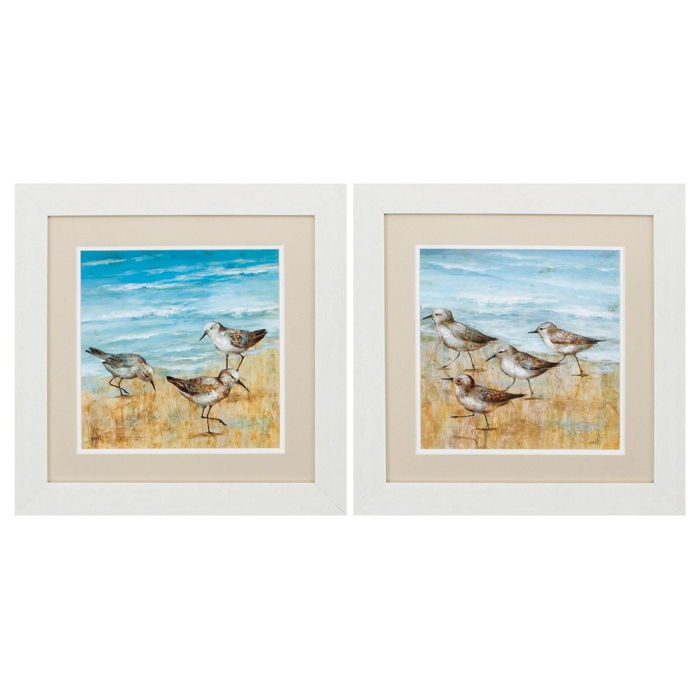 19" X 19" White Frame Sandpipers (Set Of 2) — view 3