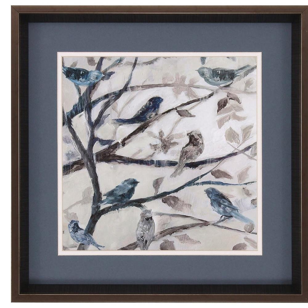 18" X 18" Brushed Silver Frame Morning Song (Set Of 2) — view 2
