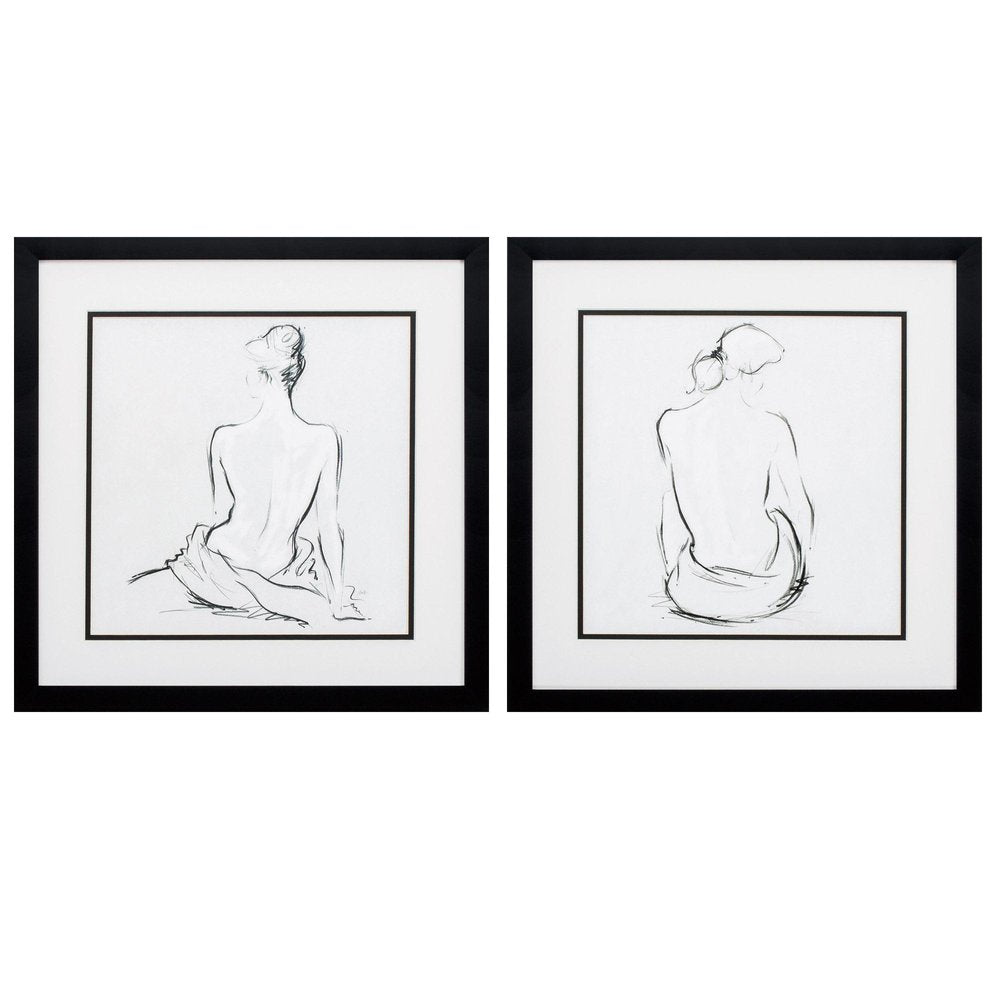 17" X 17" Silver Frame Poised Pose (Set Of 2) — view 1