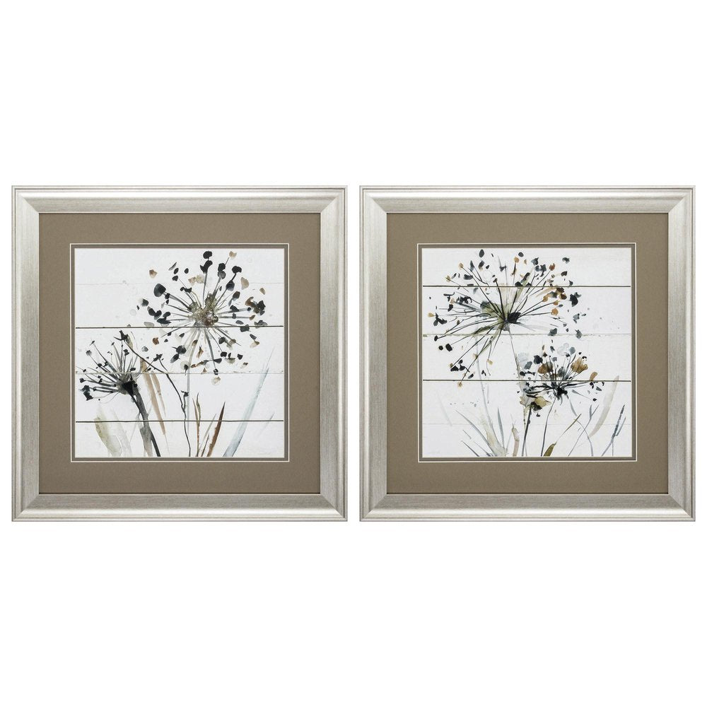 19" X 19" Brushed Silver Frame Natures Lace (Set Of 2) — view 3