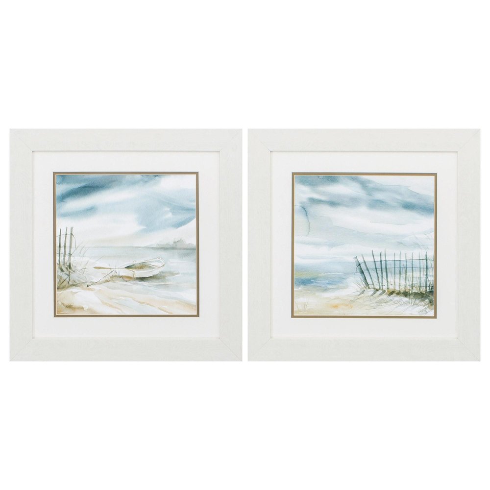 19" X 19" White Frame Subtle Mist (Set Of 2) — view 3