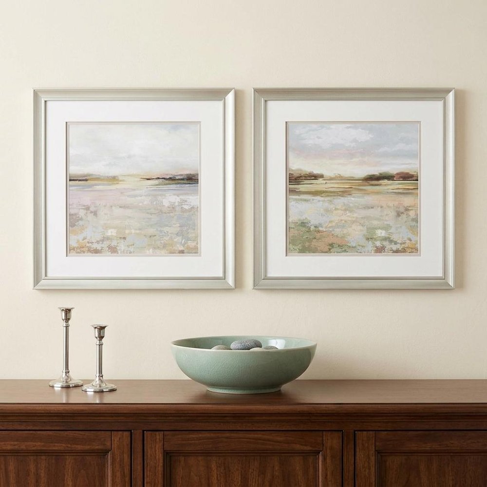 Set of Two 18" Sunset Landscapes Champagne Framed Wall Decor — view 4