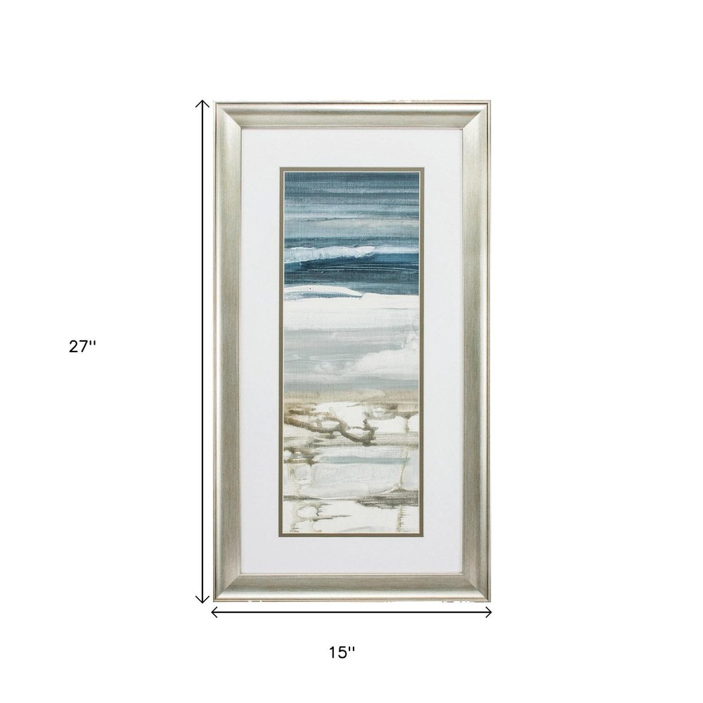 Set of Two 27" X 15" Ocean Print Silver Framed Art Wall Decor — view 4