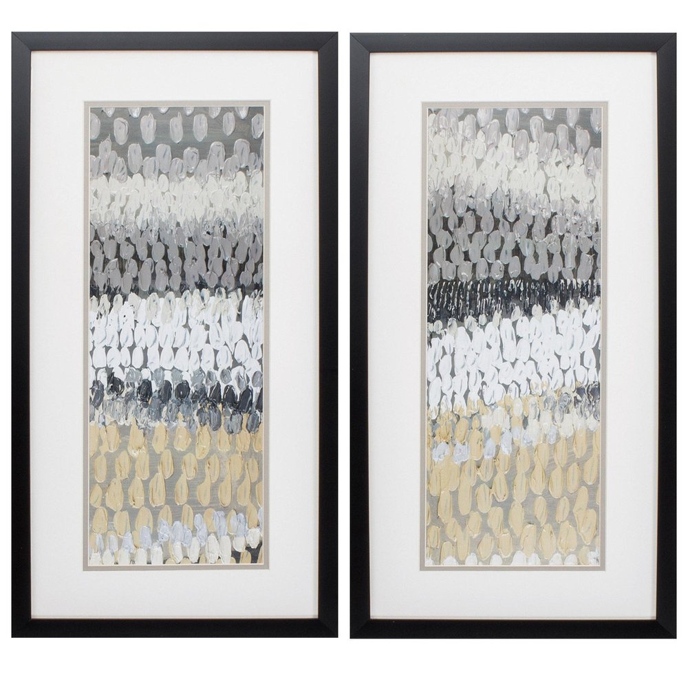 13" X 25" Silver Frame Raindrops (Set Of 2) — view 1