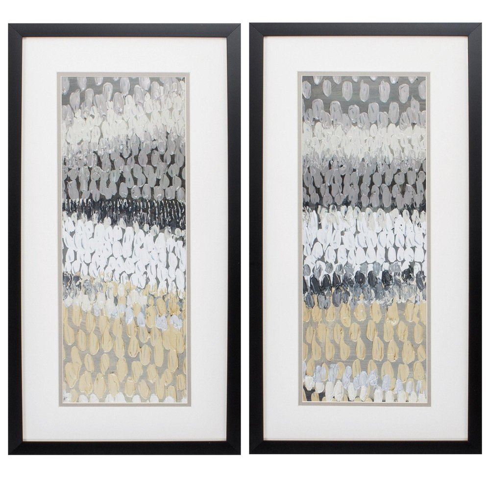 13" X 25" Silver Frame Raindrops (Set Of 2) — view 2