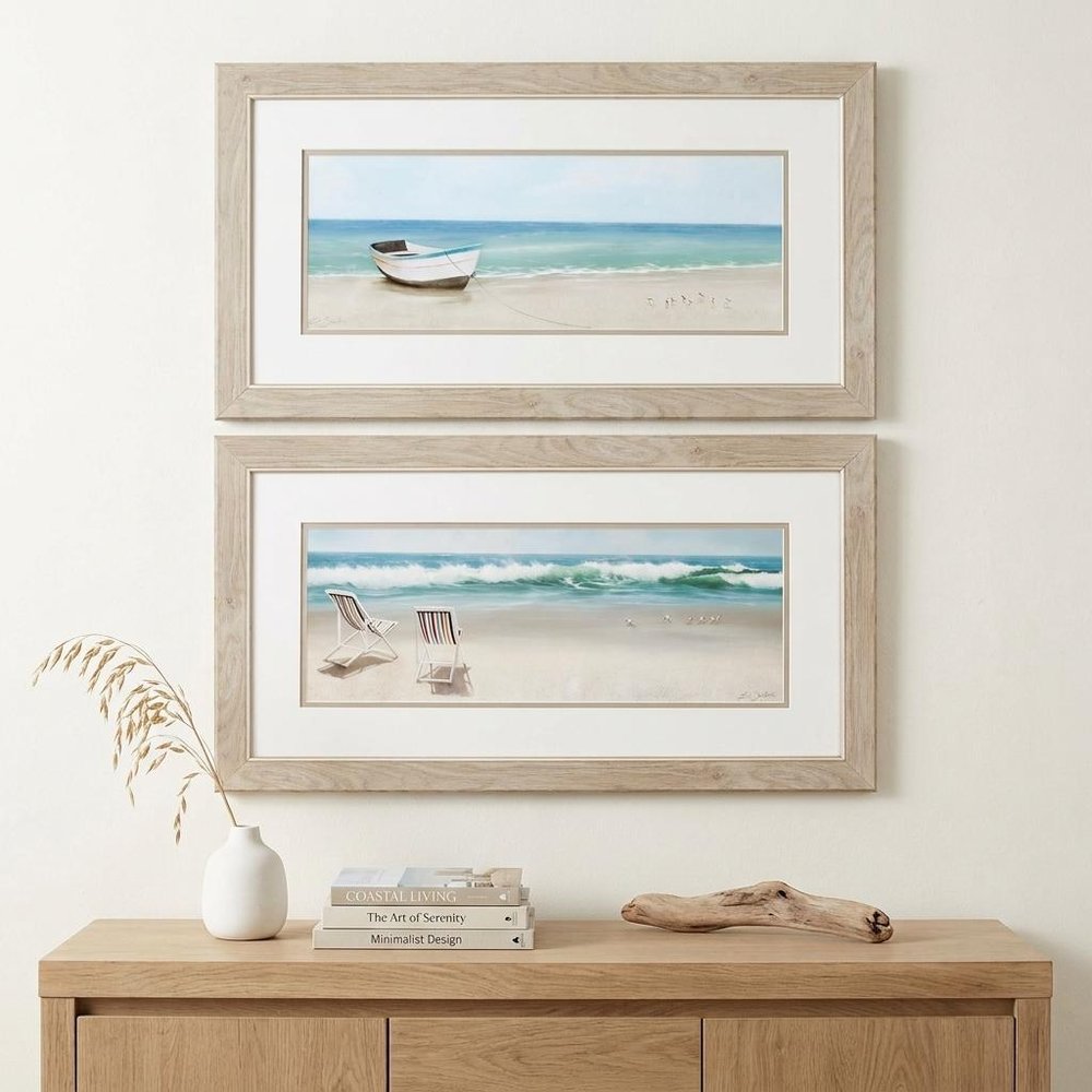 27" X 15" White Frame Tides View (Set Of 2) — view 4