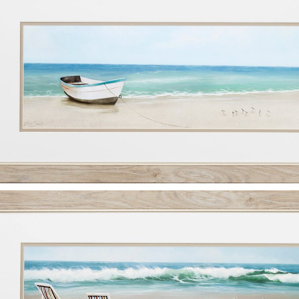 27" X 15" White Frame Tides View (Set Of 2) — view 2