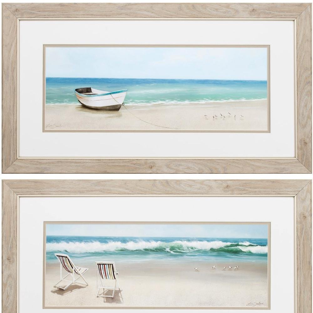 27" X 15" White Frame Tides View (Set Of 2) — view 3