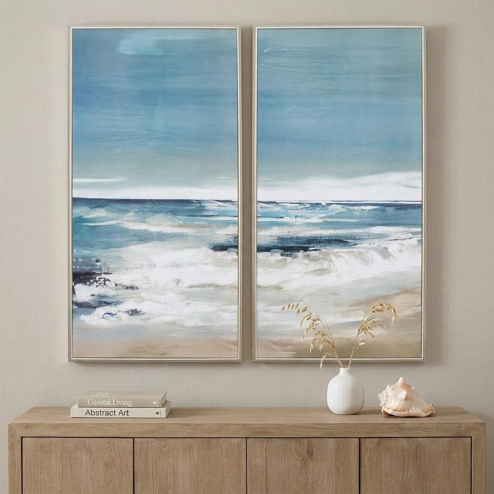 13" X 25" Ligth Wood Toned Frame East Coast (Set Of 2) — view 4