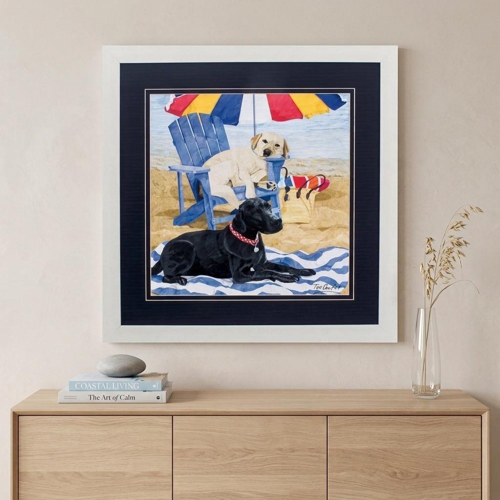 29" X 29" White Frame Labs On Beach — view 5