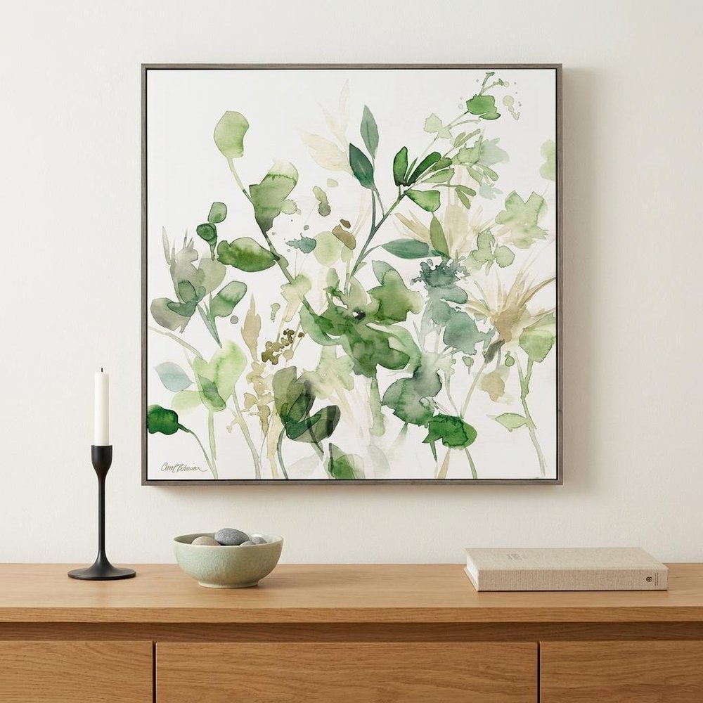 30" X 30" Woodtoned Frame Sage Garden I — view 5