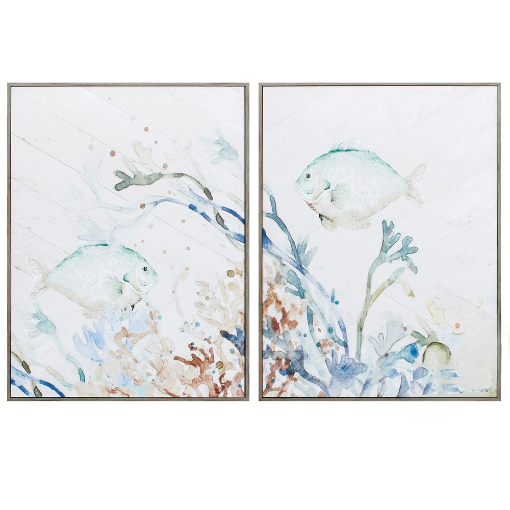 18" X 24" Woodtoned Frame Under The Sea (Set Of 2) — view 1