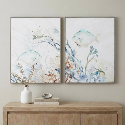 18" X 24" Woodtoned Frame Under The Sea (Set Of 2)