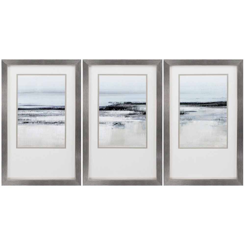 21" X 34" Silver Frame Landform I (Set Of 3) — view 3
