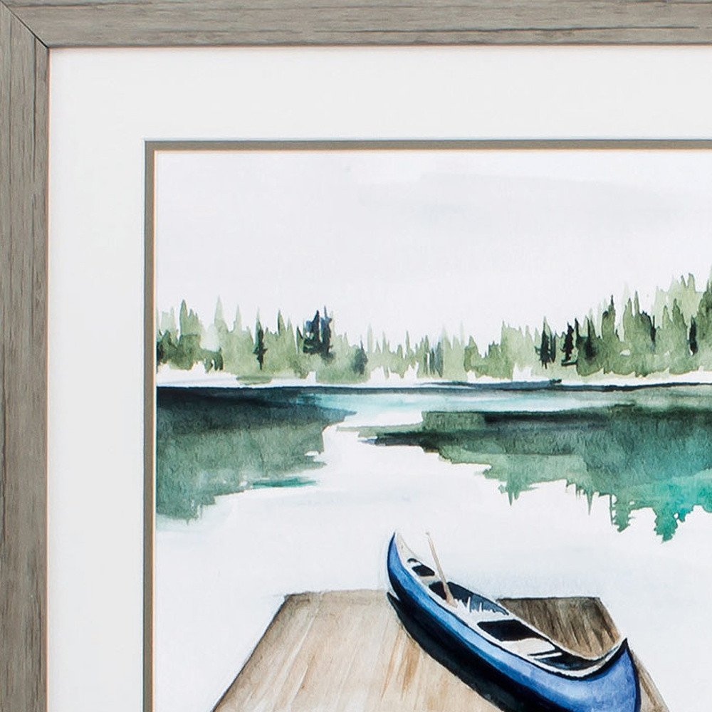 19" X 23" Woodtoned Frame Lake Views (Set Of 2) — view 2