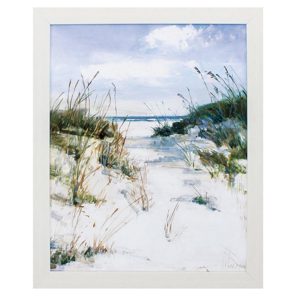 31" X 25" White Ocean Dunes Framed Wall Decor — view 3