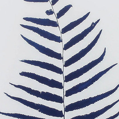 Set of Two Indigo Leaves Champagne Gold Framed Art