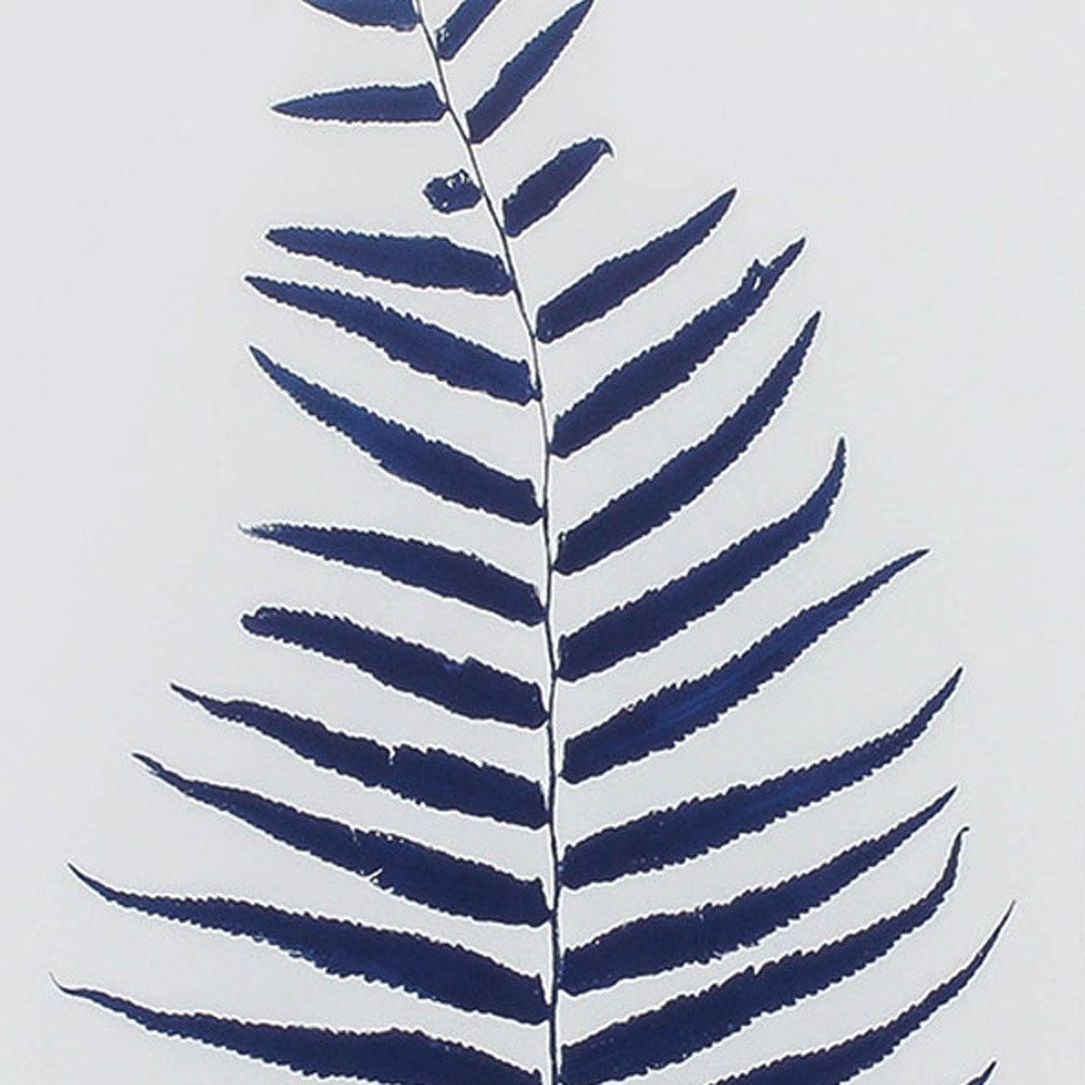Set of Two Indigo Leaves Champagne Gold Framed Art — view 3