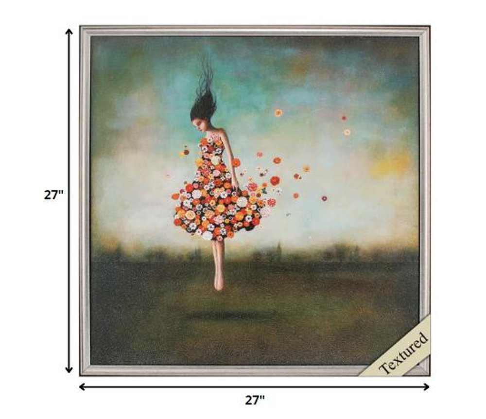 27" X 27" Silver Frame Boundlessness In Bloom — view 1