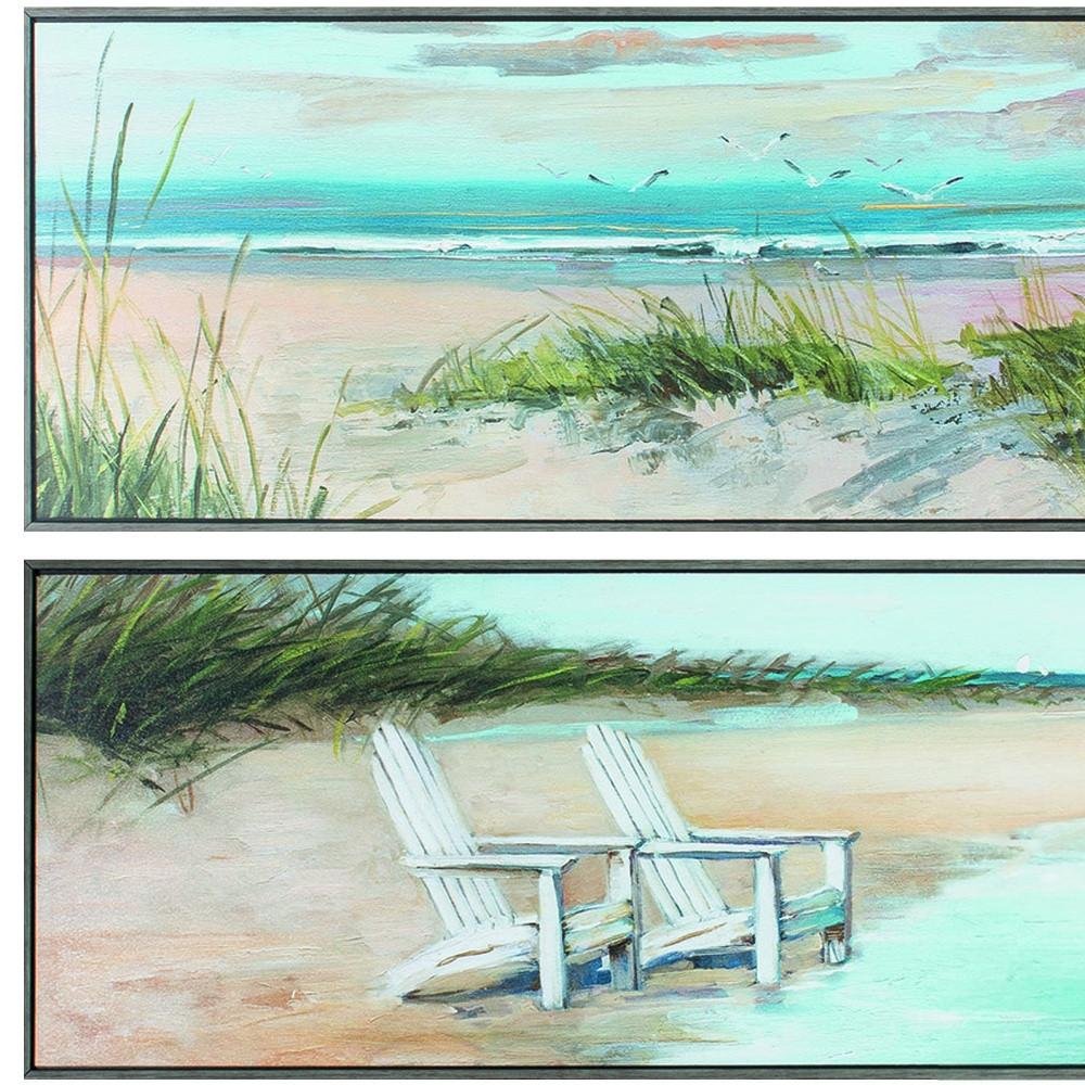 36" X 12" Woodtoned Frame Wind Water (Set Of 2) — view 5