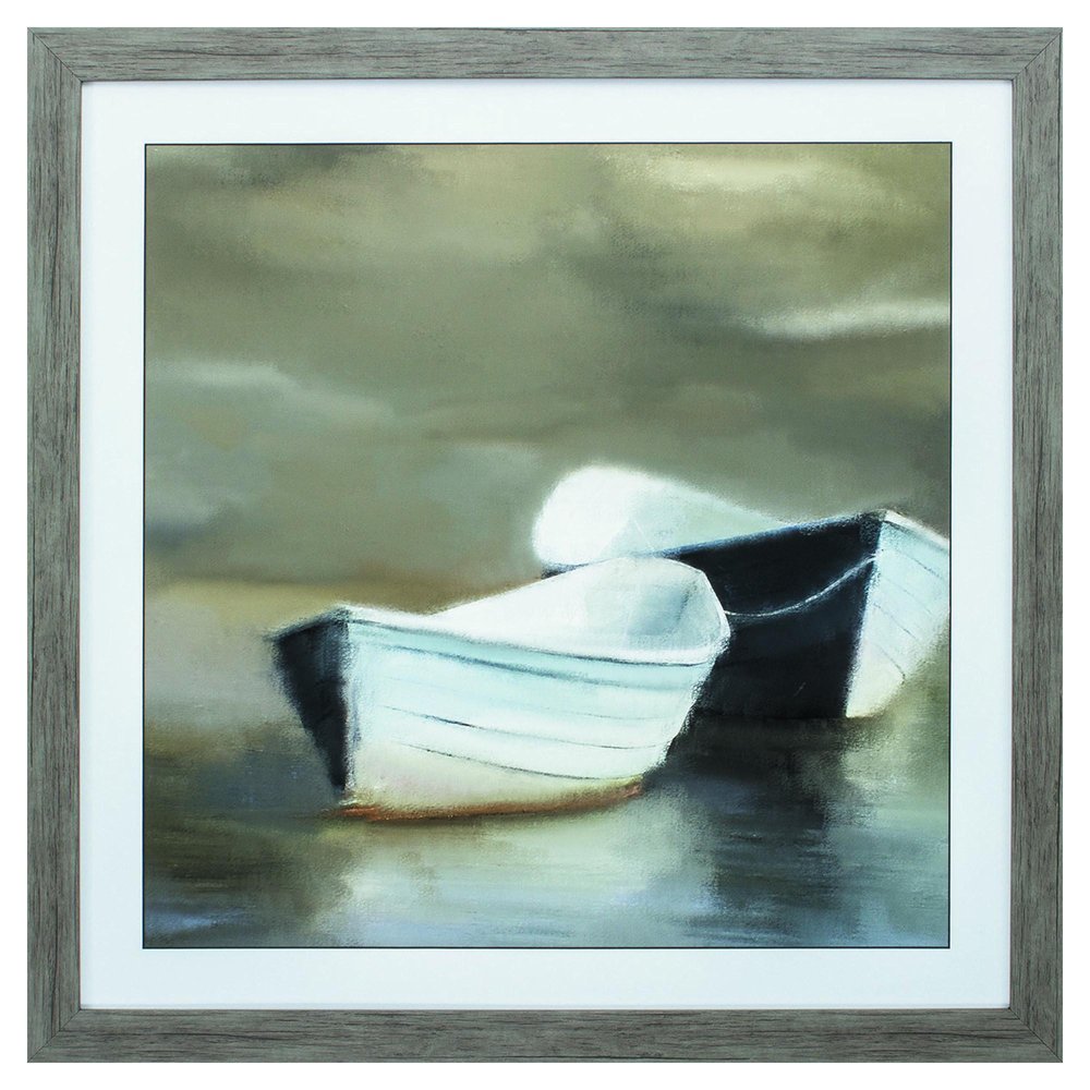 30" X 30" Woodtoned Frame Boat Friends — view 3
