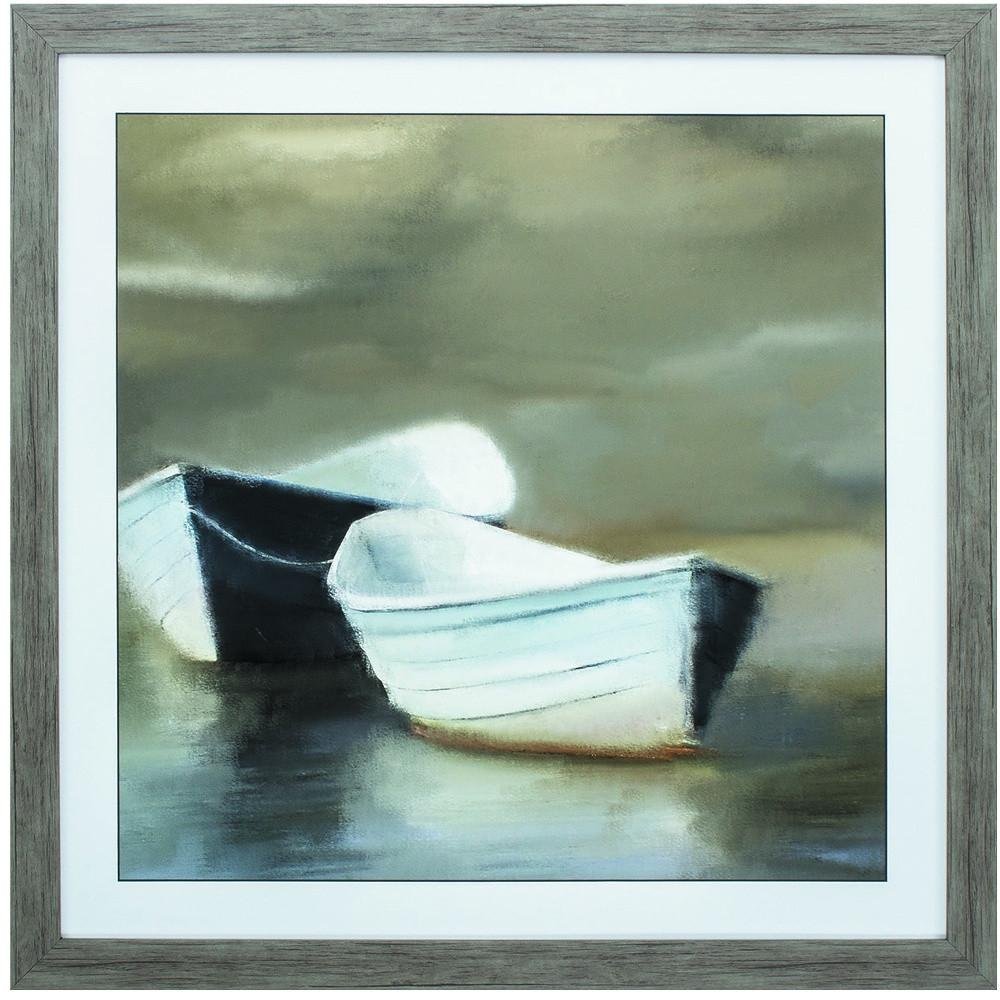 30" X 30" Woodtoned Frame Boat Friends — view 4