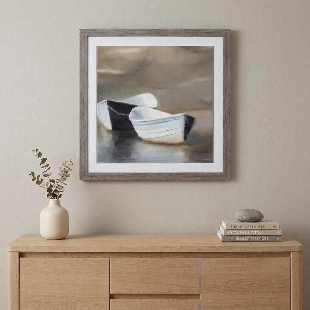 30" X 30" Woodtoned Frame Boat Friends — view 6