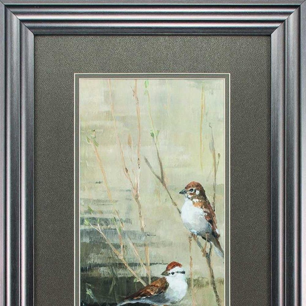 15" X 27" Gunmetal Gray Frame Sparrows Dusk (Set Of 2) — view 4