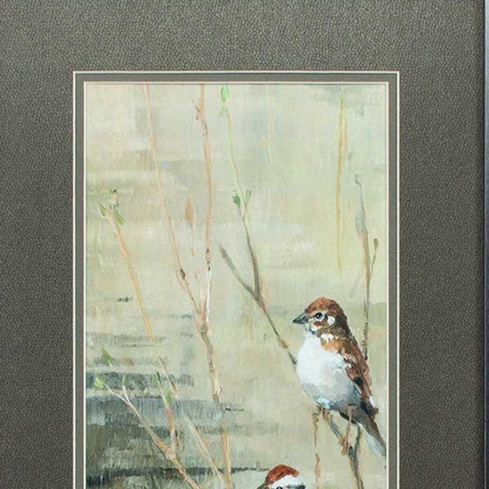 15" X 27" Gunmetal Gray Frame Sparrows Dusk (Set Of 2) — view 5