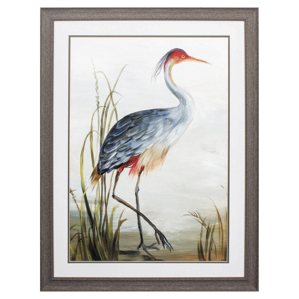 36" X 27" Brown Heron Framed Art — view 1