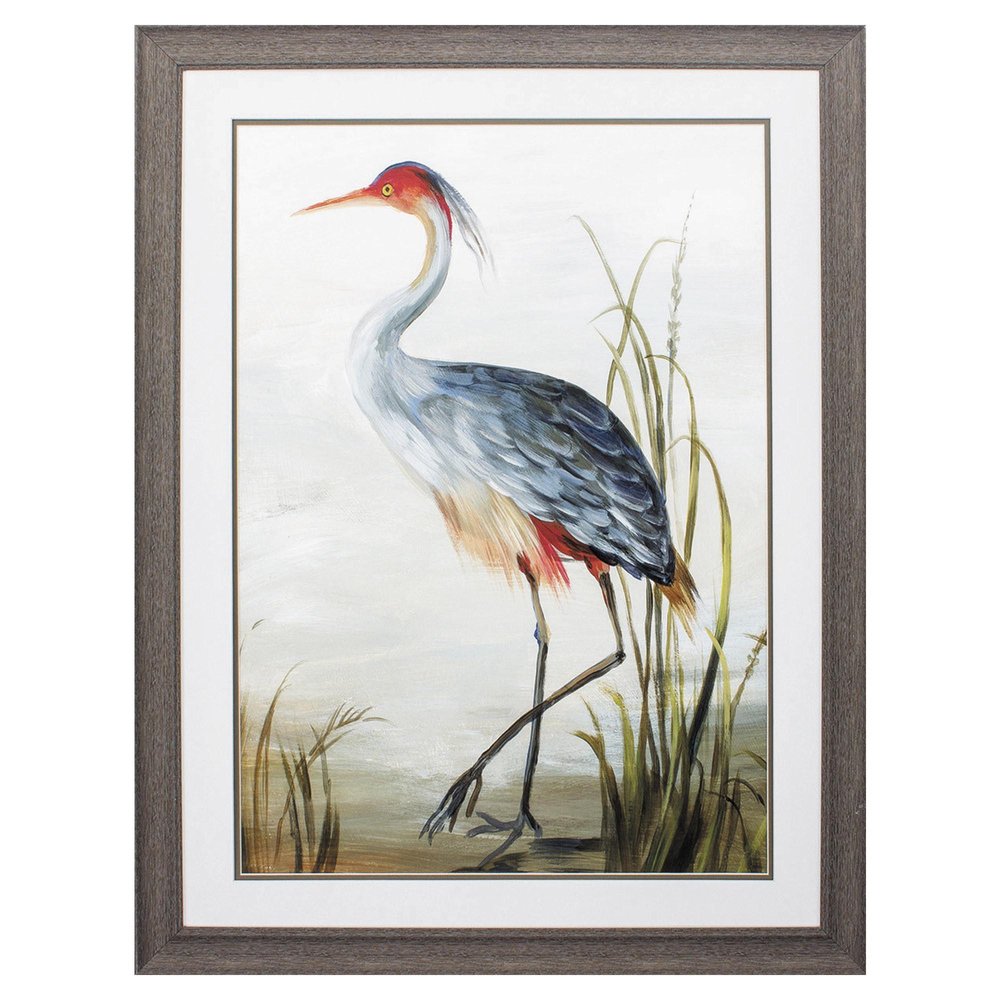 36" X 27" Brown Heron Framed Art — view 3